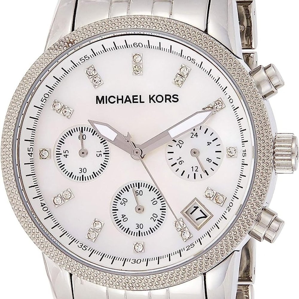 Michael Kors Women's Ritz Silver/Mother of Pearl Watch MK5020